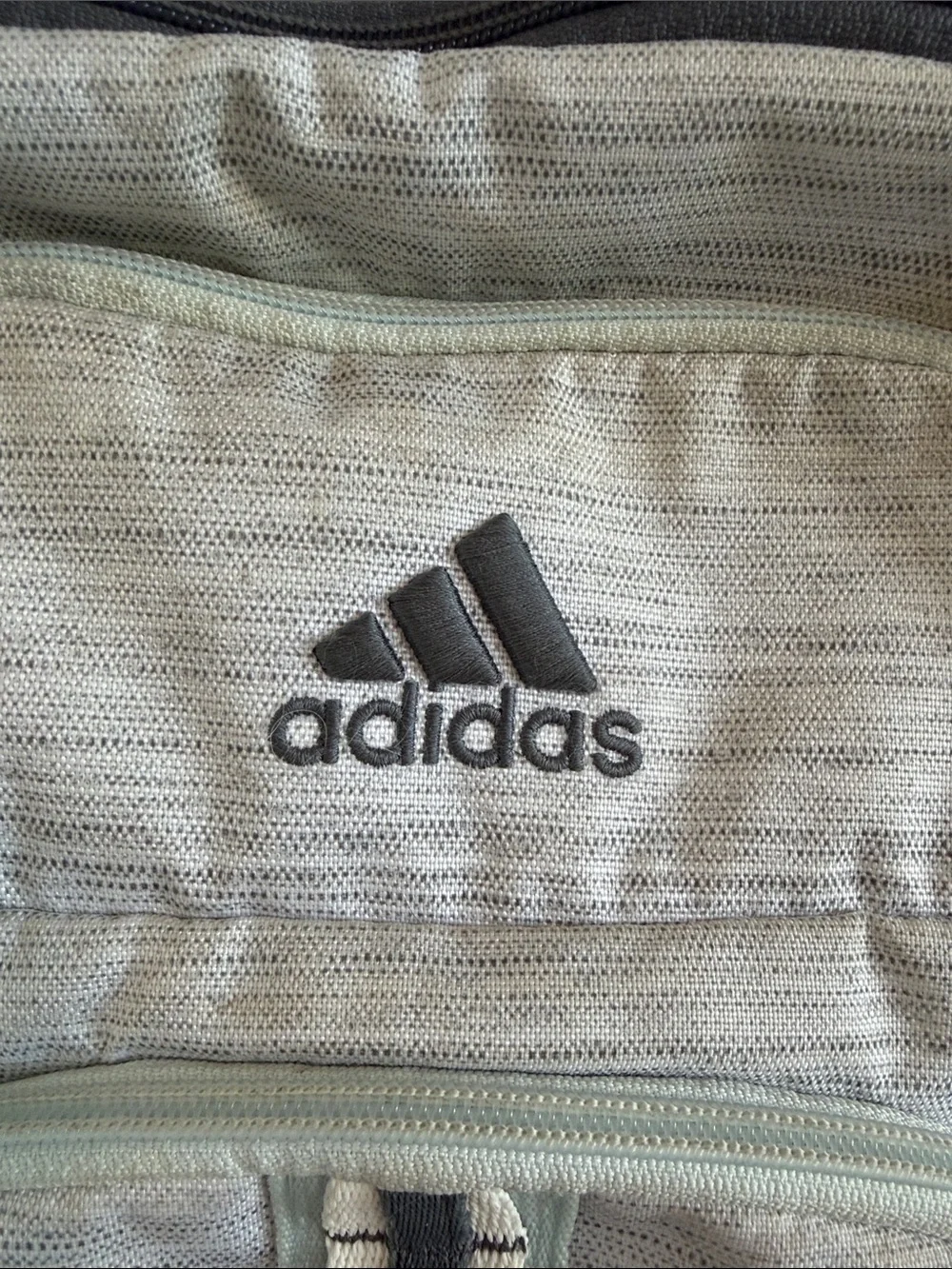 adidas Heather Gray and Black Multi-Pocket Backpack